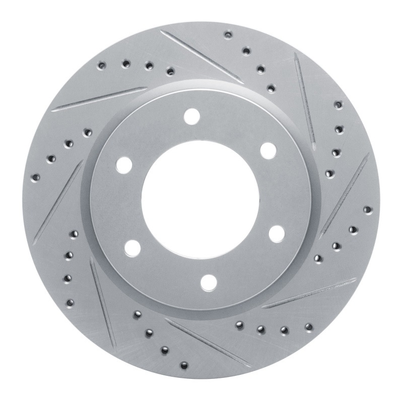 Ford Ranger Brake Rotor (1) - Front Right - R1 Concepts - Drilled & Slotted - Silver - `19-`25